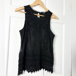 Black Lace Sleeveless Top Whimsigoth Victorian Dark Fairy Goth Coquette Feminine